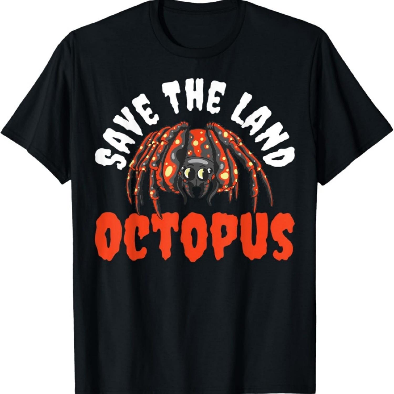 

Save The Land Octopus Spiders T-Shirt XXXXXL чорний