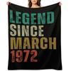 Legend Since march 1972 Awesome Retro Vintage Birthday Years Old Gift Throw Blanket Multi-Purpose Nap Sofa Blankets