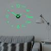 Wall Clock Frameless DIY 3D Luminous Digital Clock Wall Stickers Mute Clock for Living Room Bedroom Office Wall Decor