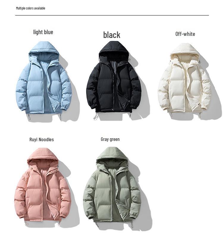 Men's Trendy Hooded Winter Puffer Jacket - Thick, Warm, Cotton Coat