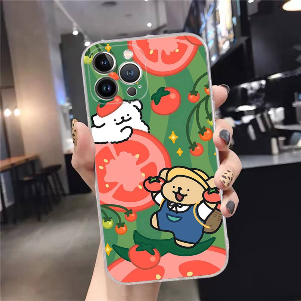 1pc Cute Cartoon Line Dog Maltese Phone Case For IPhone 17 16 15 14 11 12 13 Mini Pro XS Max Plus Funda Shell