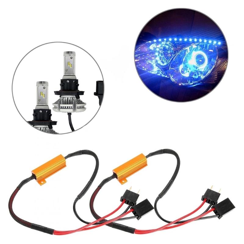 High Temperature Resistant LED Decoders Harness Plugs & Play LED Headlight Load Resistor Simple Installation for Vehicle