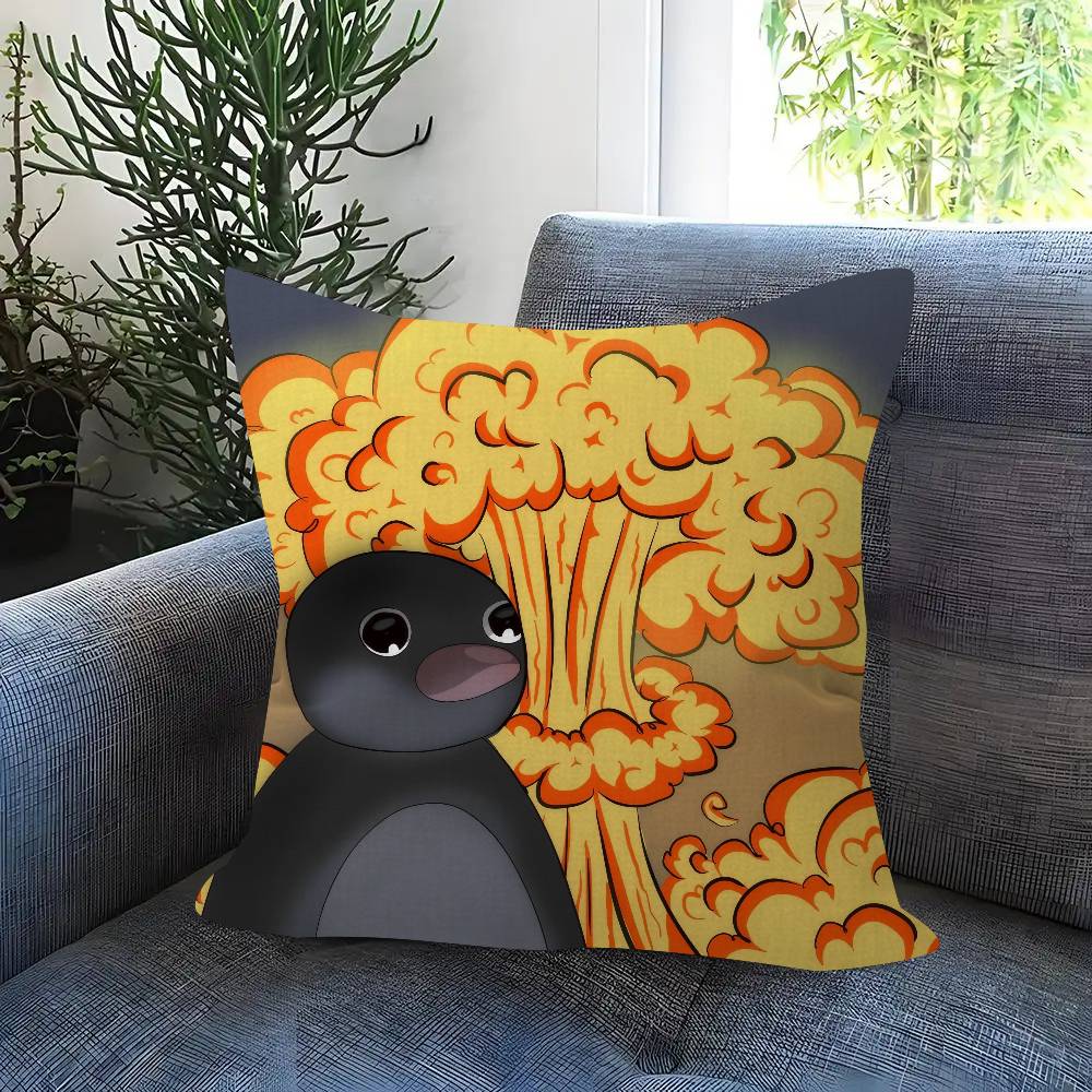 Pingu Cartoon Cute Cushion Cover 30X50 Polyester Sofa Cushions Decorative Throw Pillows Home Decoration Pillowcover