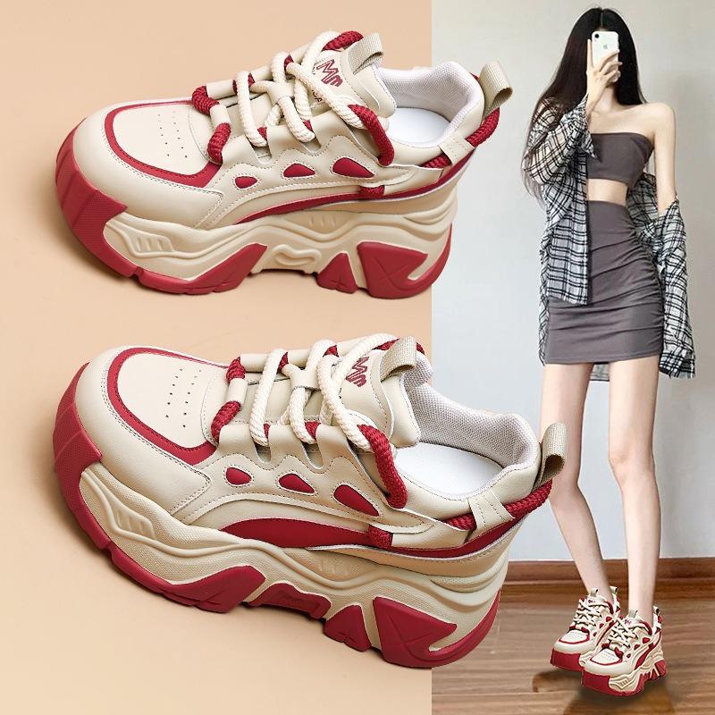 Thick-soled heightening dad shoes women's autumn and winter popular casual sports shoes women's versatile trendy muffin women's shoes