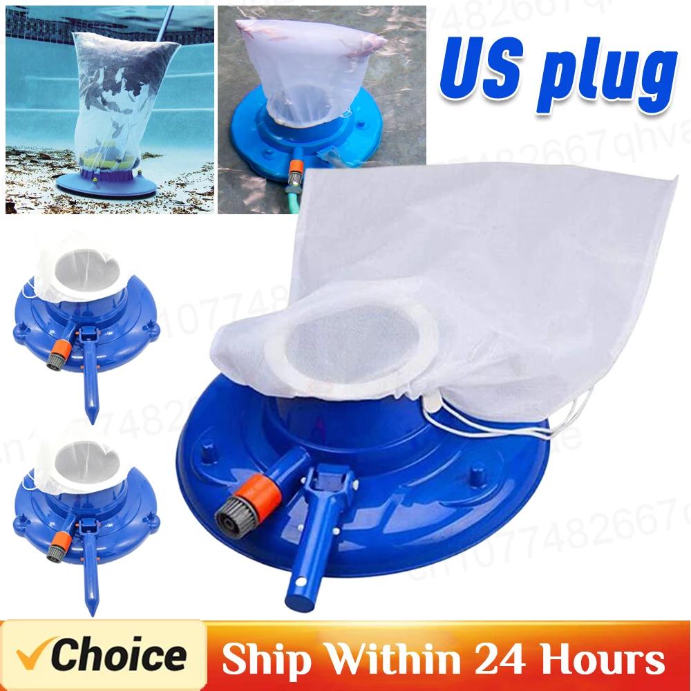 Professional Pool Vacuum Cleaning Suction Head with Mesh Bag Swimming Pool Set Cleaner Brush for Spring Outdoor Pool Accessories