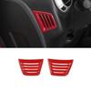 Dashboard Side Air Outlet Vent Cover For Jeep Wrangler JK 11-17 Red Carbon Fiber
