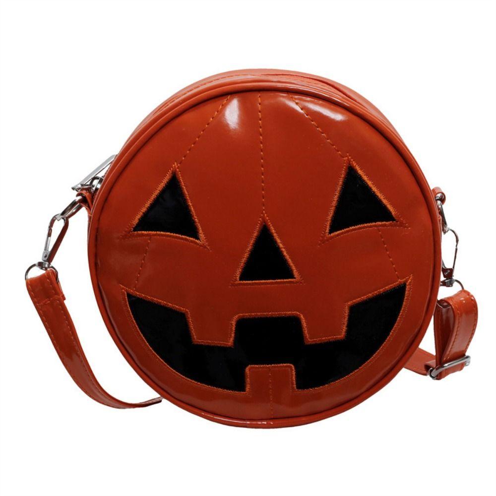 

Purse Round Halloween Pumpkin Crossbody Bag Pumpkin Devil Shoulder Bag Ladies/Girls оранжевый