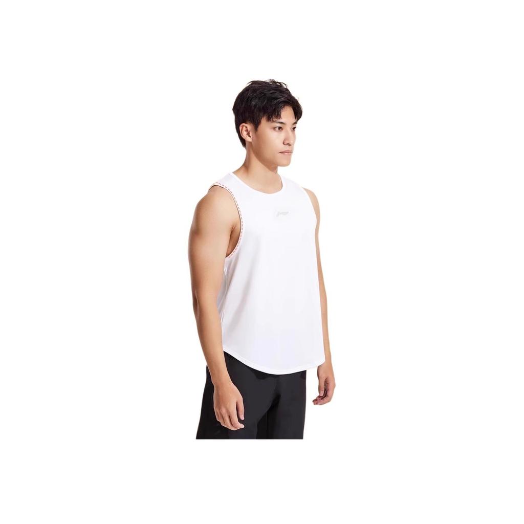 Li-Ning Comfortable Breathable Simple Sleeveless Top With Brand Logo Letter Print Shorts Casual Sports Set Men sets ZHMB063-1+ZHMB407-1