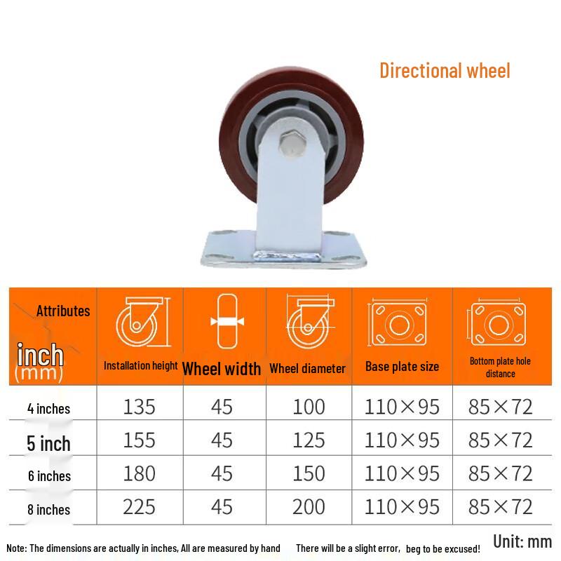 Longdai Heavy-Duty Polyurethane Caster Wheel