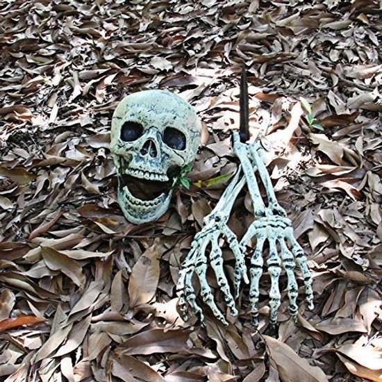 Halloween decoration skeleton model arm 3-piece set movable realistic strong sense realism plastic test courage ghost simulation interior party tool
