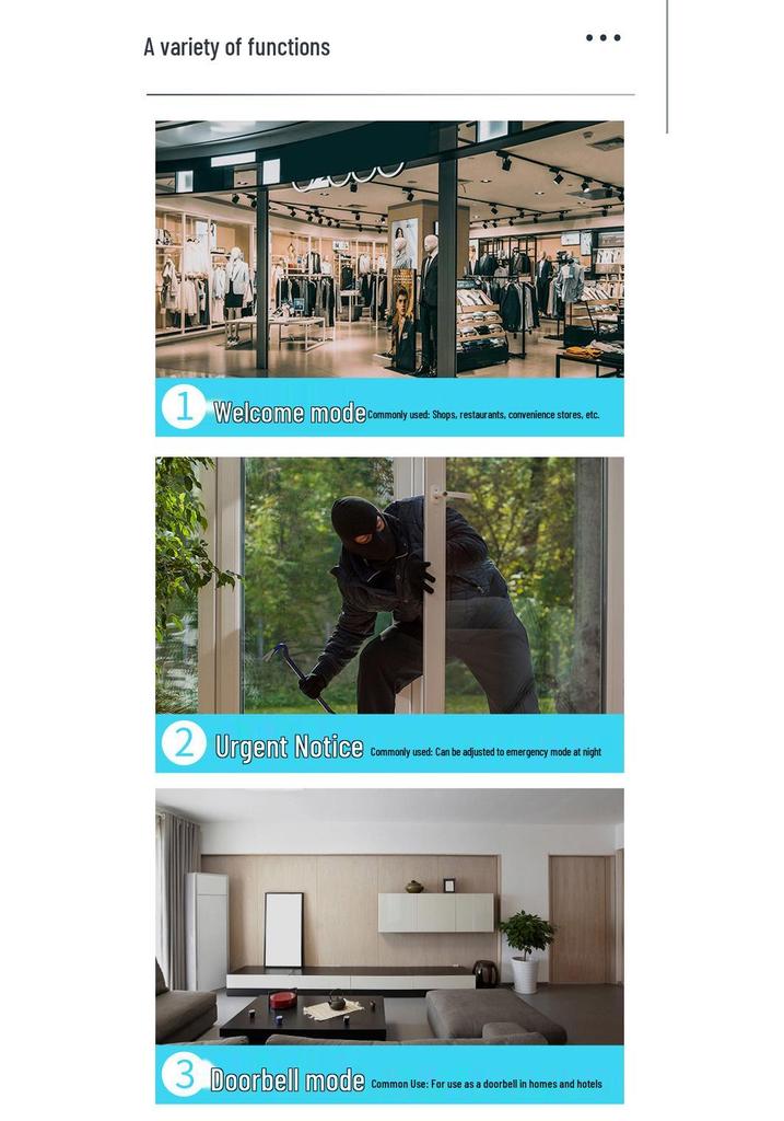 Entrance Sensor Doorbell: Split-Type Voice Prompt & Greeter