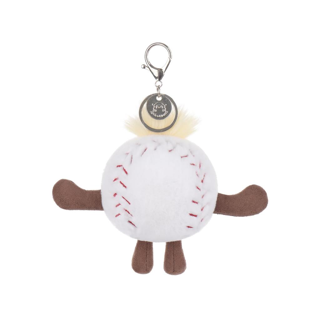 Apricot Lamb Baseball Cute Soft Keychain Plush Toy, Perfect for Boys and Girls, Fits Kids Backpacks and Purses, 8cm