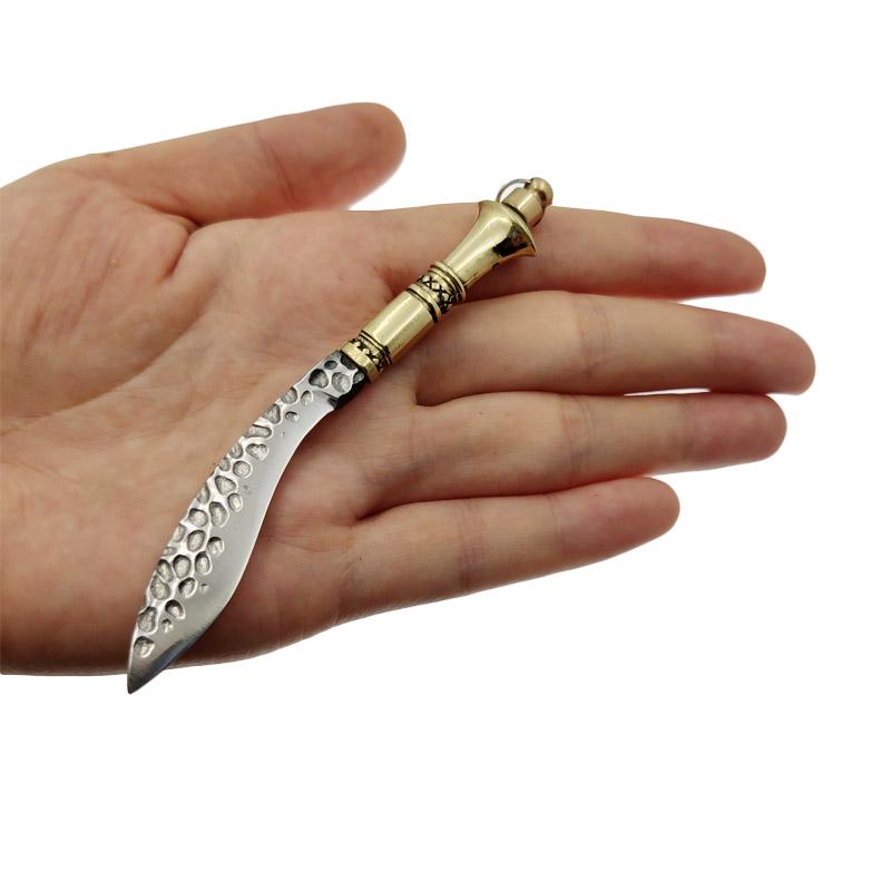 

Swayboo Ручная Кованая Сталь Латунь Мини Портативный Острый Брелок Карманный Нож Ятаган Коробка Открывалка Для Письм Распаковка Экспресс Edc Нож