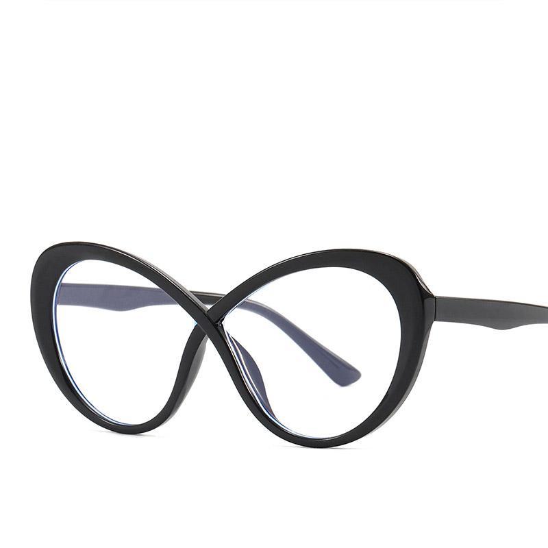 

Новые очки кошачий глаз оправа женские винтажные трендовые очки анти-синий свет ретро прозрачная эллиптическая оправа компьютерные очки чёрный