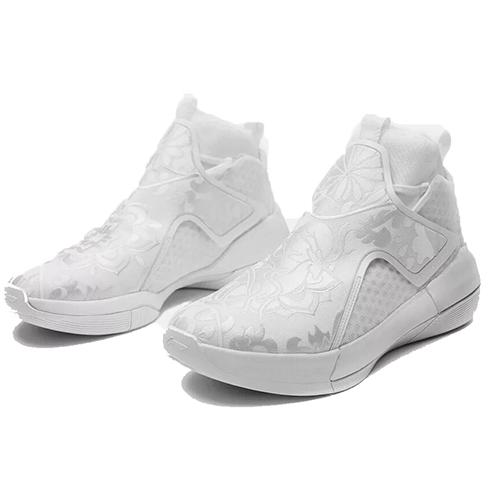 Li Ning YuShuai 12 Slip Resistant Abrasion Resistant High top Basketball Shoes Men's White ABAN025-6