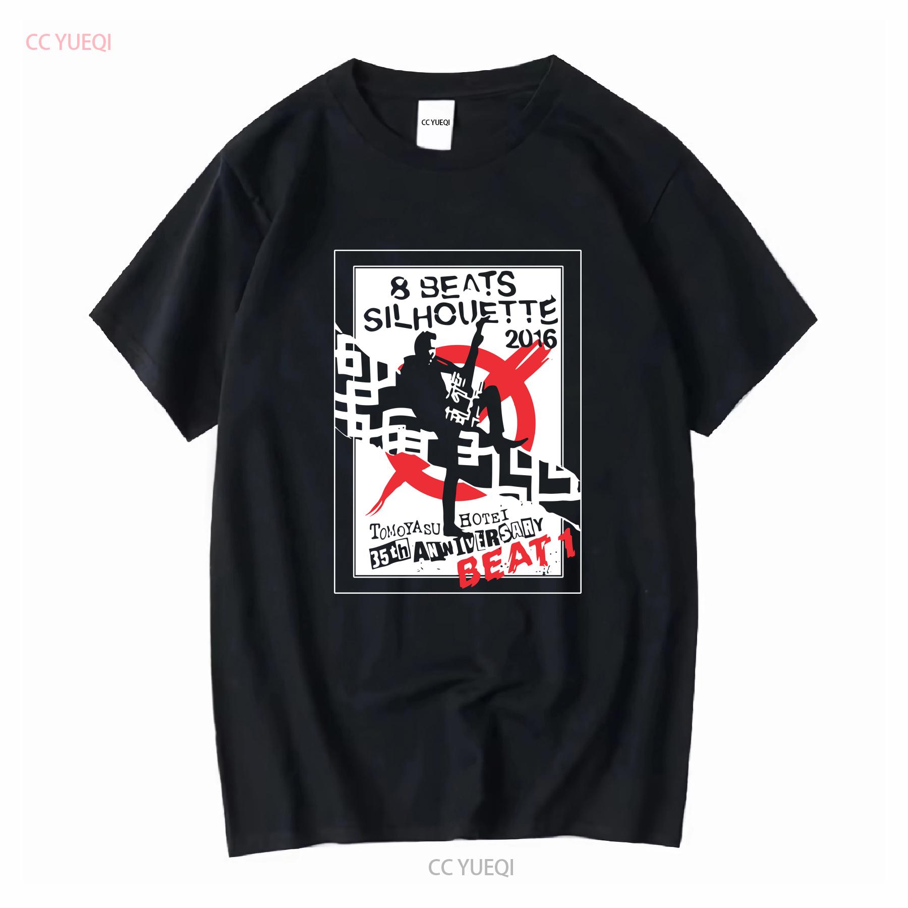 

Hotei Tomoyasu Band T Shirt 35Th Anniversary Model Back Print Black vintage Washed Stretched designer clothes Stylish Versatile 4XL