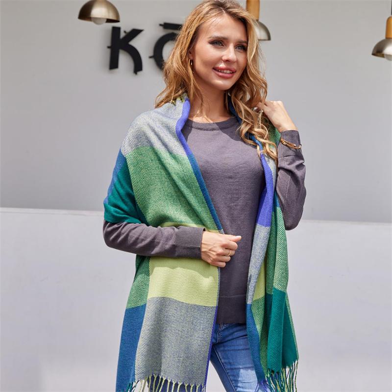 Luxury Brand Pashmina Shawl Scarf for Women Design Winter Cashmere Scarves Neckerchief Lady Warm Wrap Bufandas Echarpe Poncho