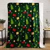 Christmas Tree and Gift Pattern Blanket Print Blanket Soft and Cozy Perfect for the Living Room Bed Sofa or a Nap,gift