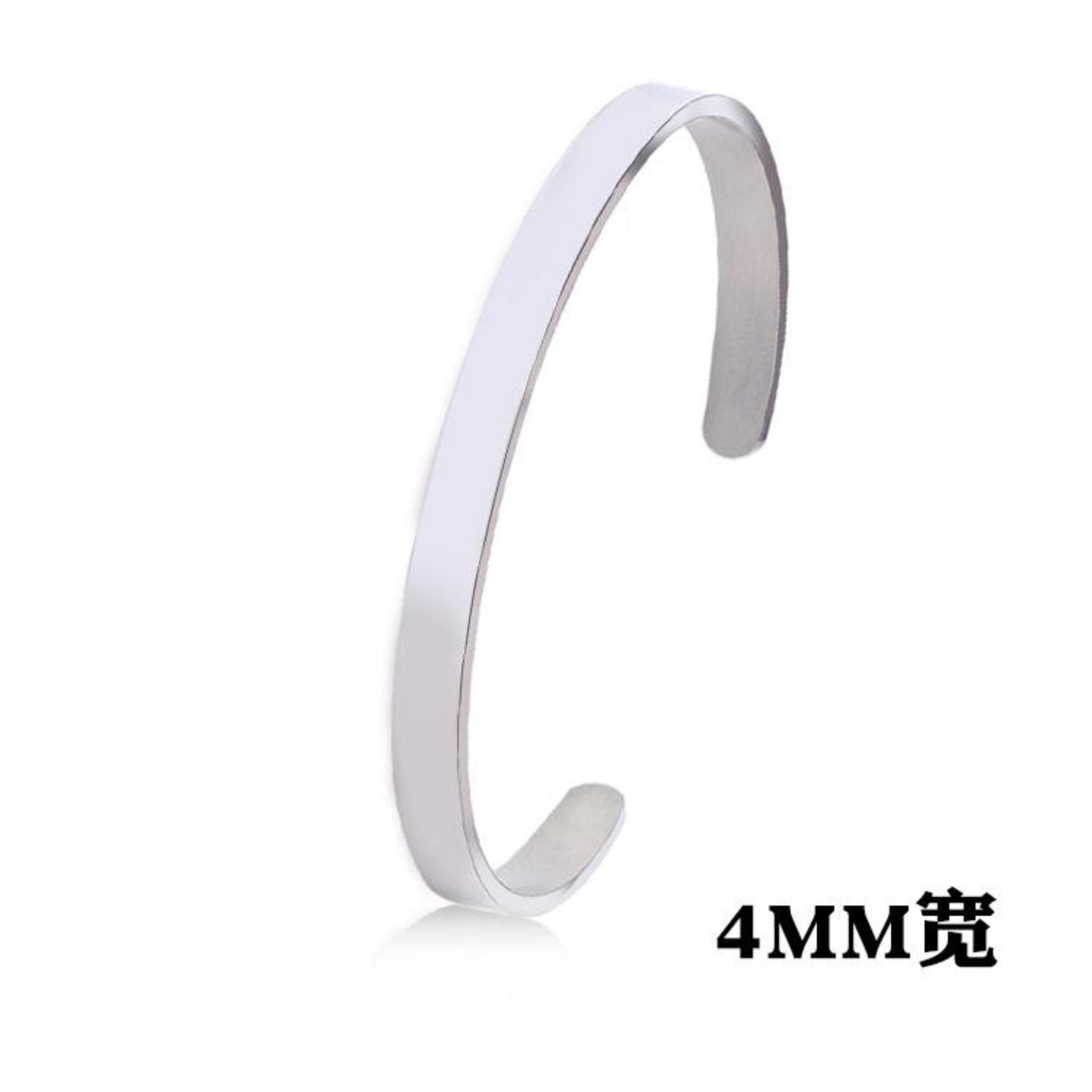 

New Classic Simple Men Bracelet Open Adjustable Glossy Stainless Steel Bracelet BR1133 Perimeter 16cm