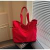 Canvas bag female college student new summer versatile shoulder handbag large capacity commuter tote bag
