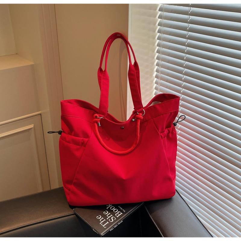 Canvas bag female college student new summer versatile shoulder handbag large capacity commuter tote bag