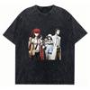 Steinsgate Shirt Vintage Gewaschen Unisex Oversized Anime Streetwear Weiche Baumwolle Kurzarm T-Shirt Geschenk Kleidung Oberteile 2026 Heißer Verkauf