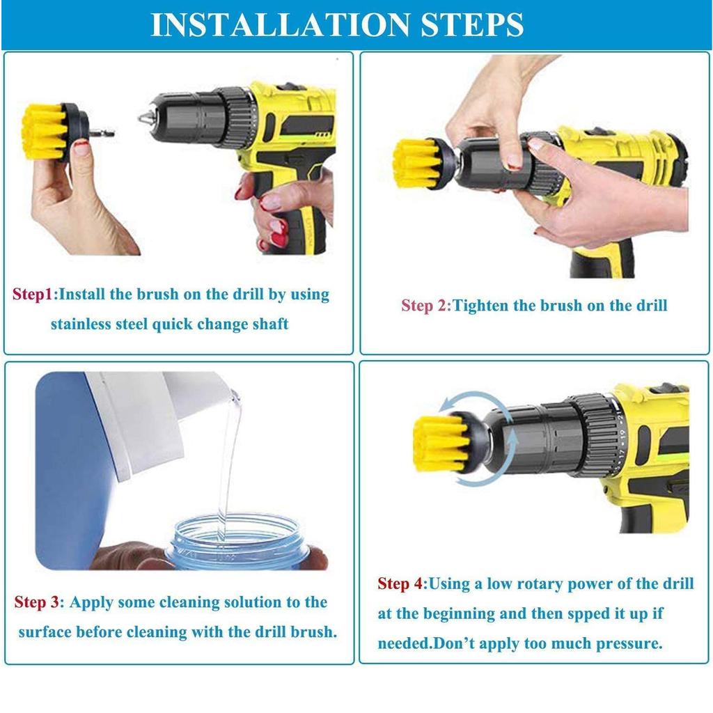 Drill Cleaning Brush Grout Scrubb Cleaning Brush Cleaner Tool