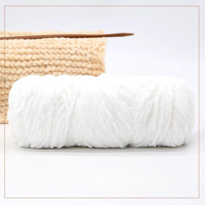 500g Chenille Soft Velvet Yarn Cotton Wool Yarn Crochet Yarn DIY Handmade Scarf Sweater Coat Blankets for Knitting Crafts