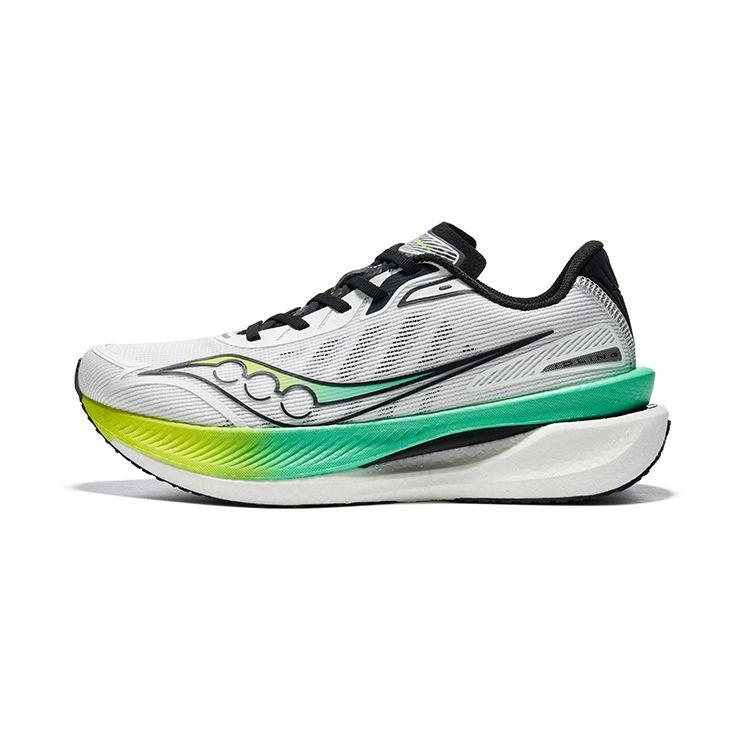 Saucony Idling Cruise Balanced Cushioning Mesh Shock Absorption Rebound Low-Top Training Running Shoes Unisex sneaker White Green S28191-8