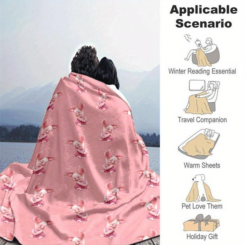 1pz Coperta con Stampa Winnie the Pooh - Morbida, Coperta per Tutte le Stagioni per Soggiorno, Camera da Letto, Regalo Personalizzato con Adorabile Design a Cartone Animato