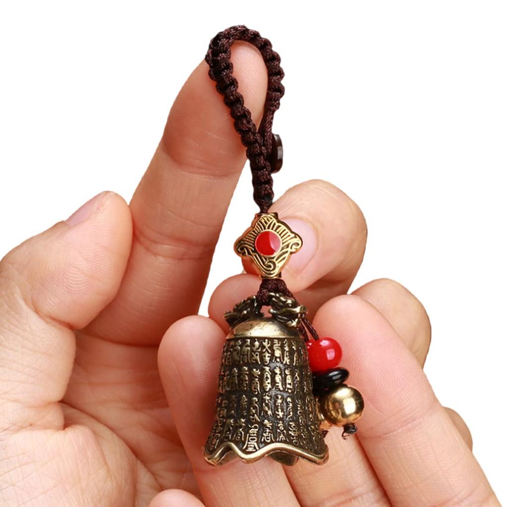 Bell Keychain Good Sound Bell Feng Shui Wind Chime Brass Small Bell Momofuku Buddhist Bell Good Luck Feng Shui Goods Luck Good Sound Amulet [Lanito]