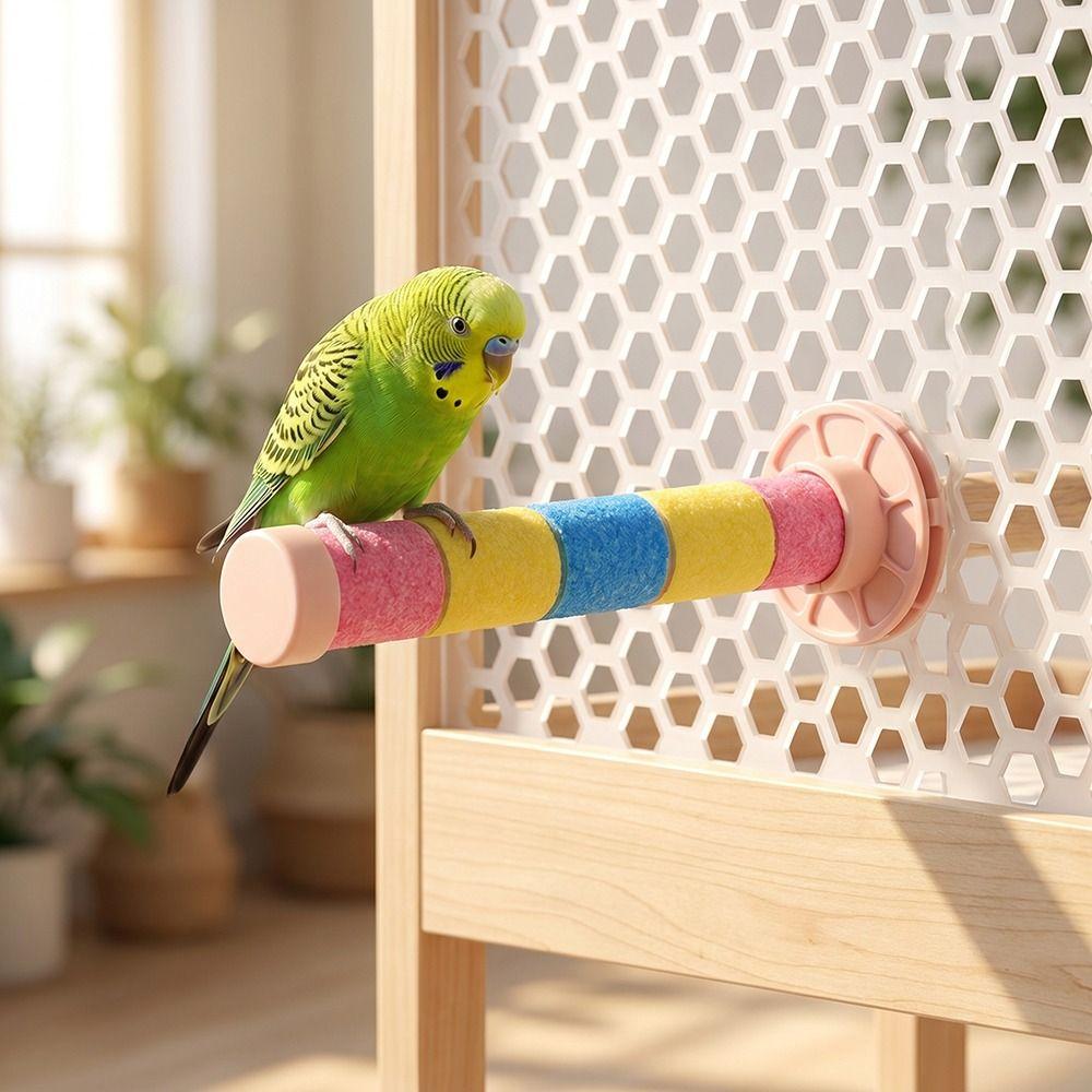 Frosted Perch Parrot Claw Grinding Rod Non-slip Wear-resistant Parrot Perching Station Bite Resistant Easy Installation