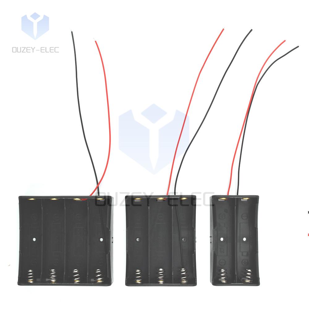 18650 Power Bank Cases 2/3/4 Slots 3.7V DIY Battery Storage Box Plastic Batteries Case with Connect Lead Parallel Battery Box