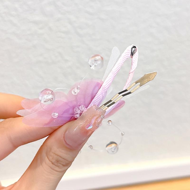 2Pcs/Set Toddler Girls Pink Butterfly Shape Hairgrip Girl Hairpins Headwear Hair Clips Jewelry Gift Sweet Kids Headdress