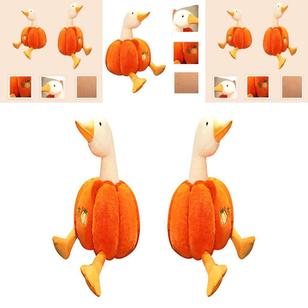 Pumpkin Duck Plush Toy Cute Gift For Kids And Animal Lovers