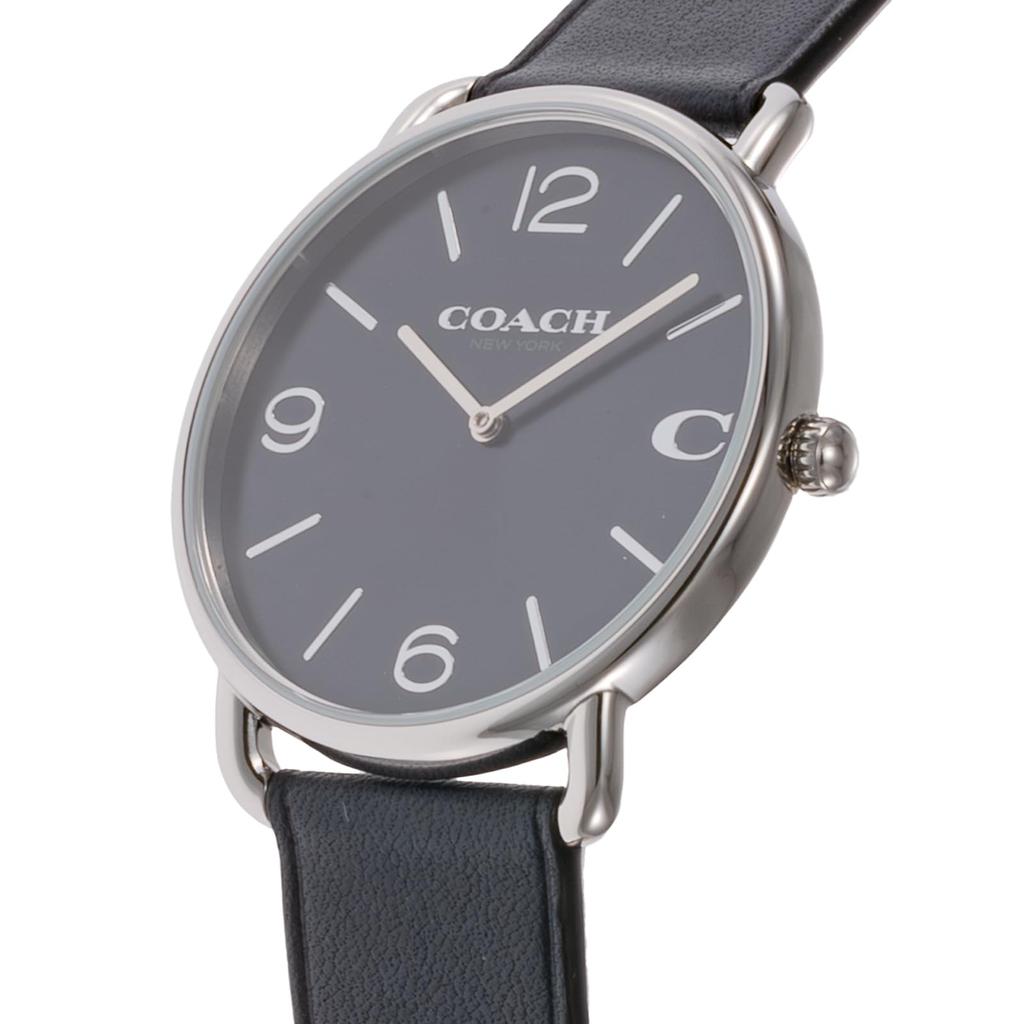 Watch ELLIOT Stainless Steel Mineral Glass Quartz Daily Waterproof 14602649 Navy [Coach] Men's [Item]