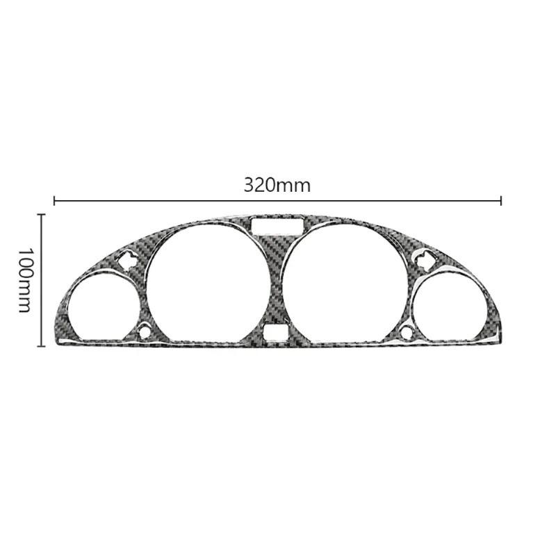 For BMW 3 Series E46 1997-2004 Soft Carbon Fiber Car trument Display Frame Trim Interior Car Accessories