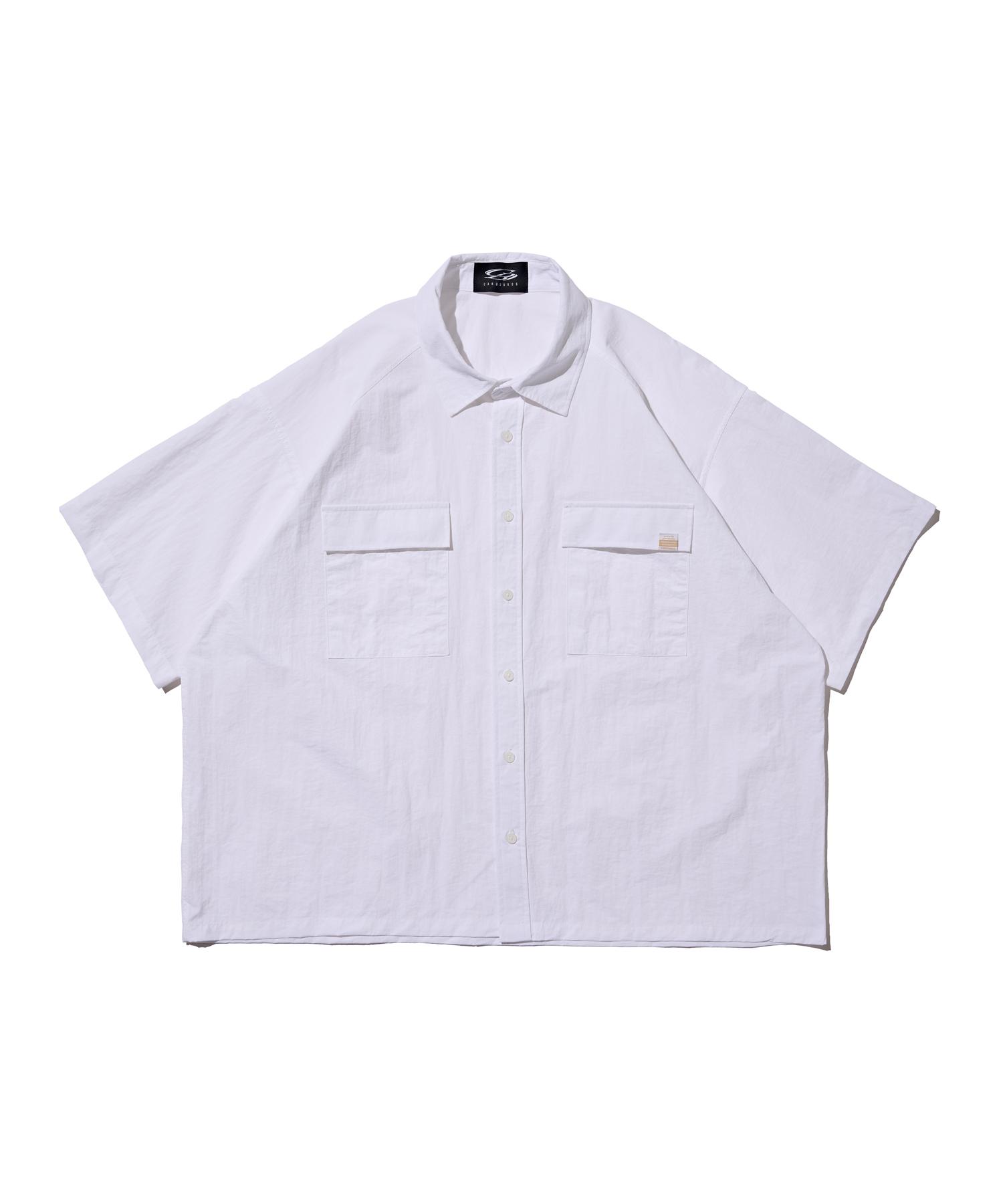 Cargo Bros Nylon Over-Pocket Short-Sleeve Shirt (White) Free
