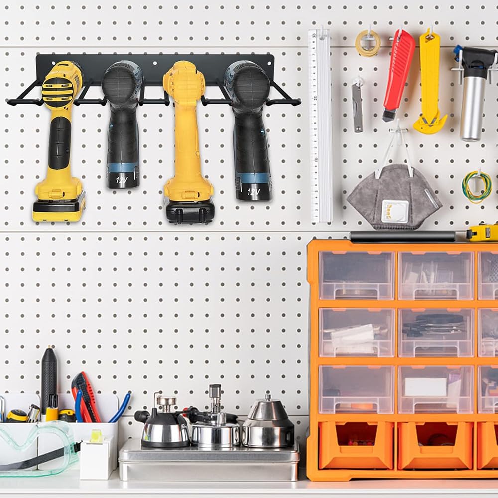 Samcos Power Tool Storage Tool Storage Rack for Power Tools and Tool Storage Organizer Holder for and Sheds Cabinet, Wall-Mounted, Multifunctional,