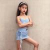 Line Dance Costume New Products Blue Girl Latin Dance Dresses Latin Dance Suit Mesh Flower Stage Costume Dancewear Skirt
