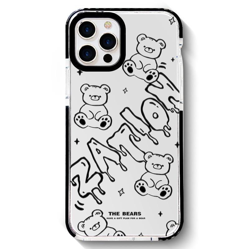 

Двухцветный чехол-браслет Zhitai для iPhone 16 Pro, 15 Pro Max, Apple 14 и 11 - Дизайн с черным кругом iPhone 16 Pro