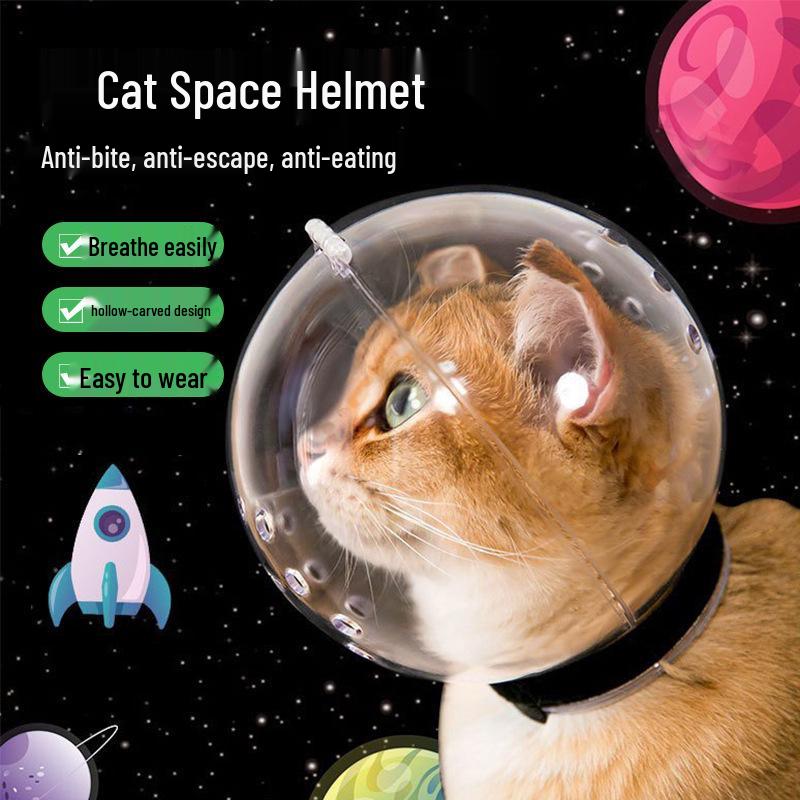 Cat Anti-Bite Breathable Plastic Headgear - New Elizabeth Collar for Pets