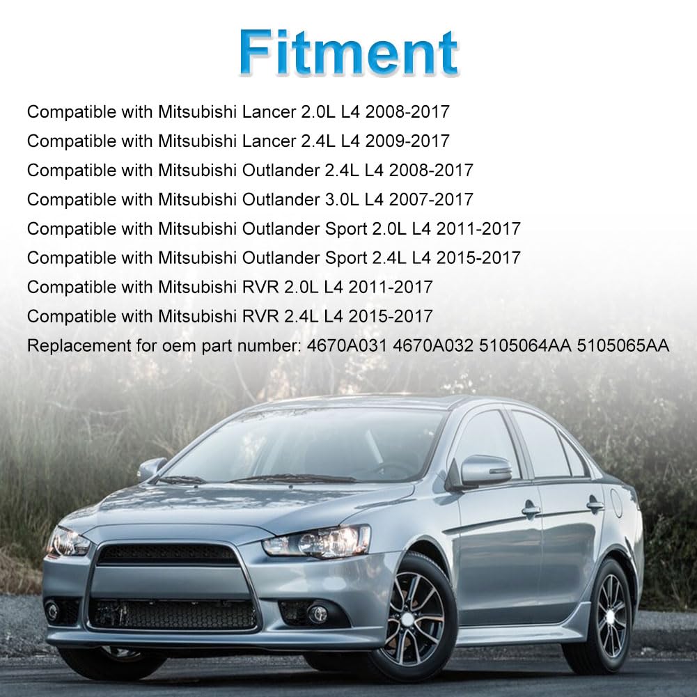 4 Pcs ABS Wheel Speed Sensors Compatible with Mitsubishi Lancer Outlander RVR 2011 2012 2013 2014 2015 2016 2017, Replacement for 4670A031, 4670A032,