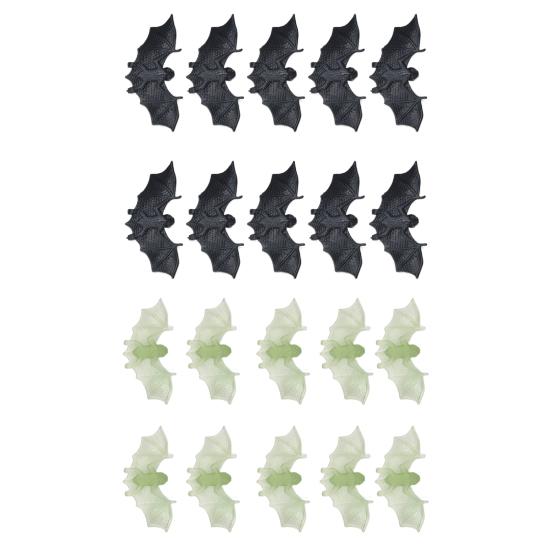 20Pcs Simulation Bat Funny Scary Realistic Anti-fade Wear-resistant Tricky Props Mini Halloween Luminous Bat Ornament Party Supplies