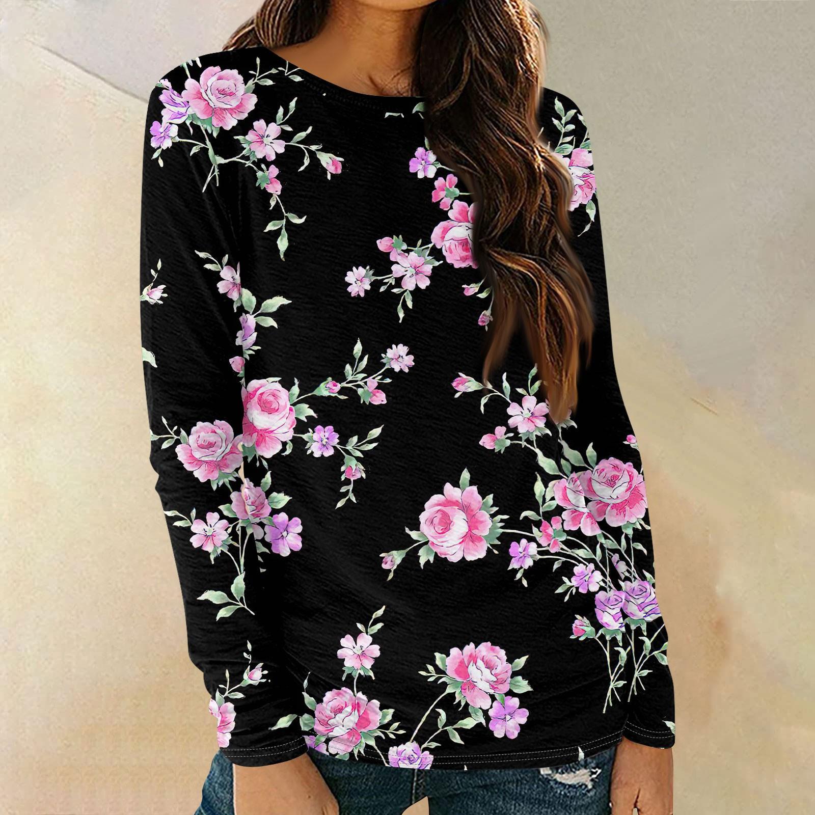 

Женские рубашки с длинным рукавом и круглым вырезом, базовая футболка, повседневный топ, осенняя модная туника, облегающие футболки L чёрный