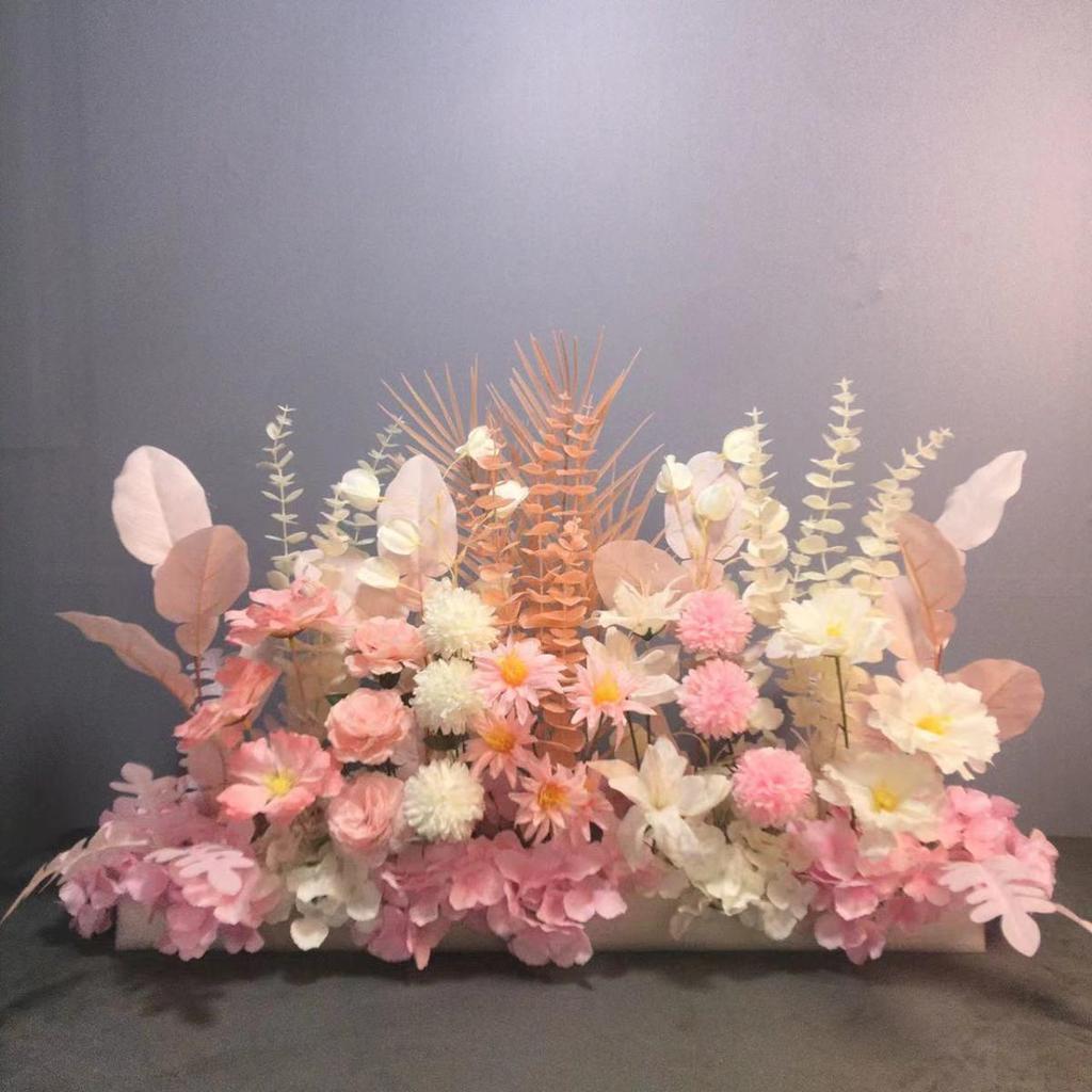 Großes Seidenblumen Hochzeitsgang & T-Bühnen Dekorationsset