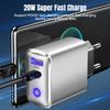 Metallic 20W Type-C Charger with Mini USB+PD Fast Charging Head, European Standard