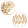Wedding Crown Pearls Leaf Designs Comfortable Metal Headpiece For Bride Sustainable Party Accessory