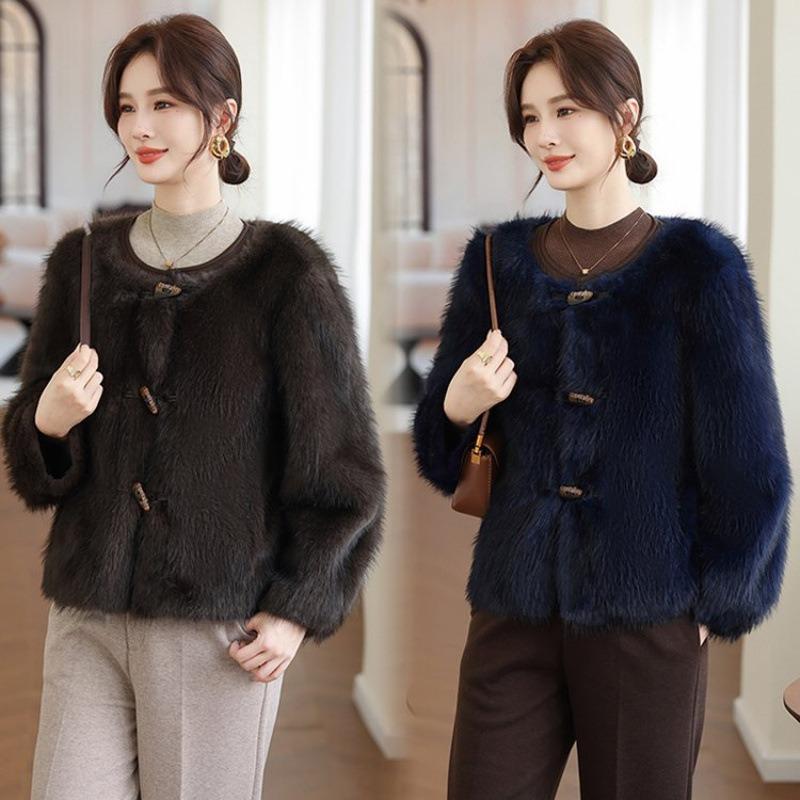 High-end winter fur integrated jacket with noble temperament and new medium mink fur coat