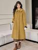 2025 Autumn/Winter Korean A-Line Cashmere Wool Overcoat with Doll Collar - Loose, Plus Size Fashion.